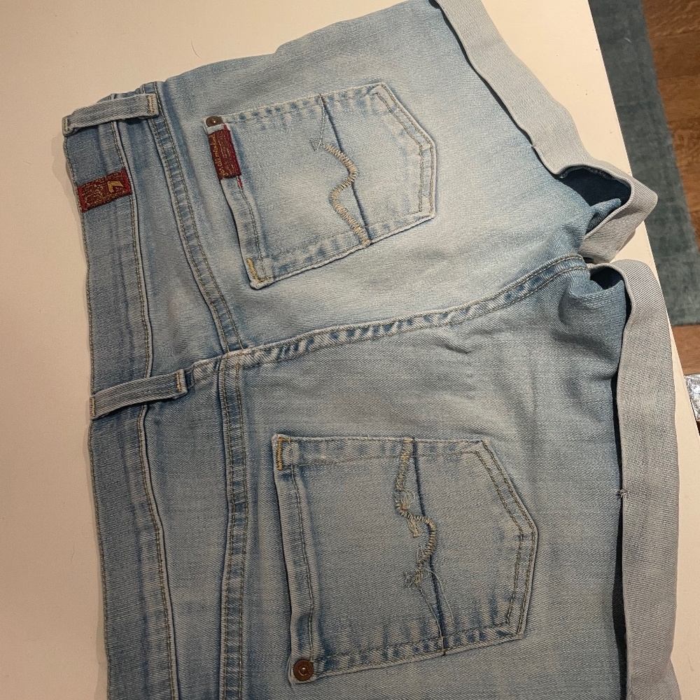 Cuffed Jean Shorts